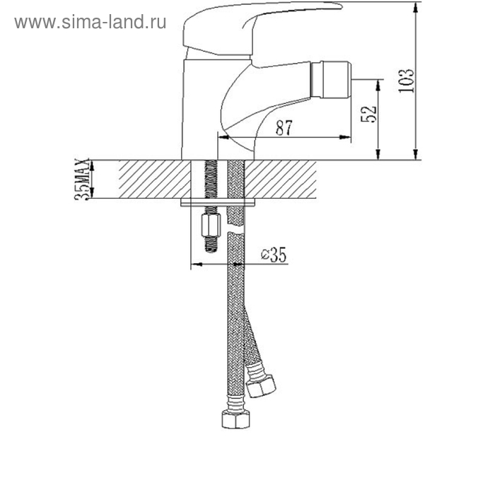 

Смеситель для биде Lemark "Прамэн" LM3308C, хром