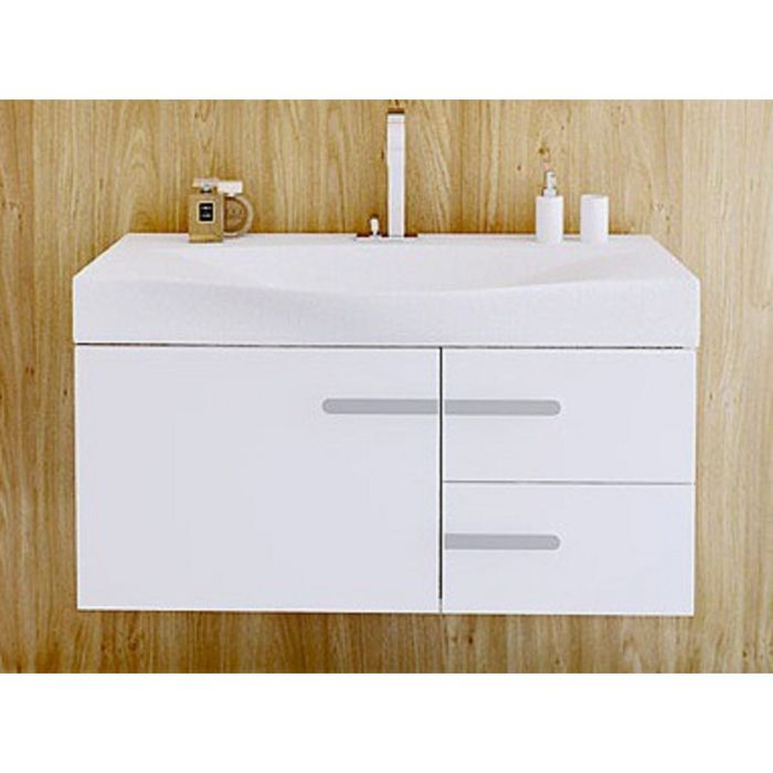 Комплект мебели подвесной Aqwella Europe 100, тумба с раковиной Bergamo