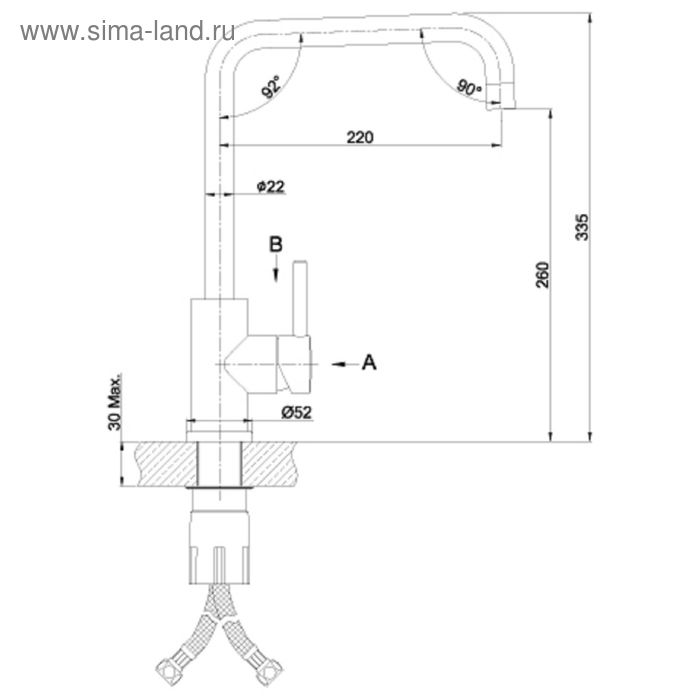 

Смеситель для кухни Lemark "Эксперт" LM5077S с поворотным изливом, сталь