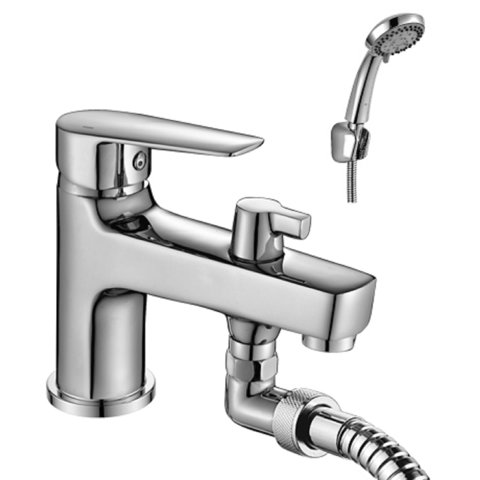 Смеситель для ванны Rossinka S35-38, с коротким изливом, хром