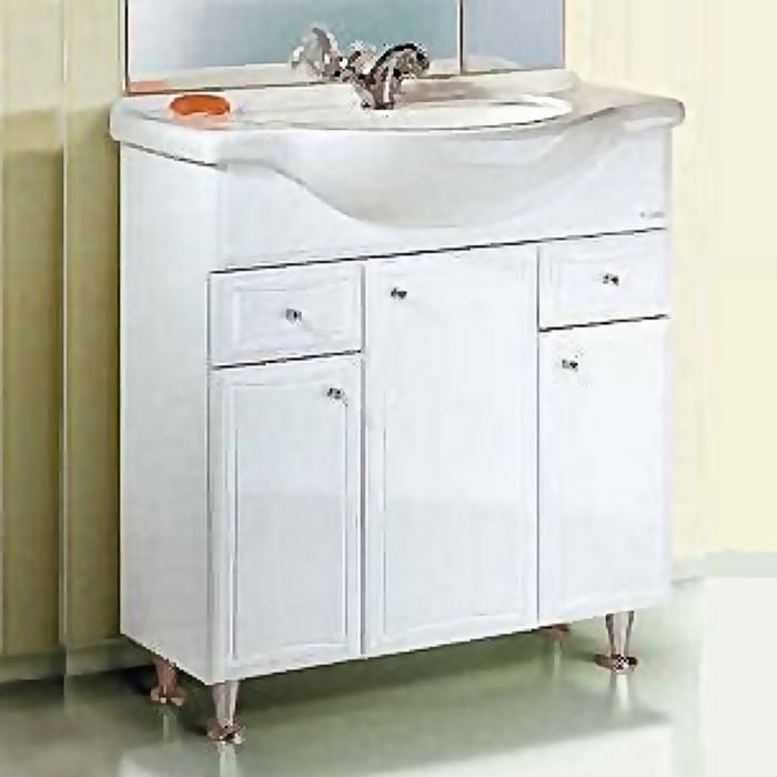 Комплект мебели на ножках Aqwella Barcelona-lux 75, тумба с раковиной Дрея 75