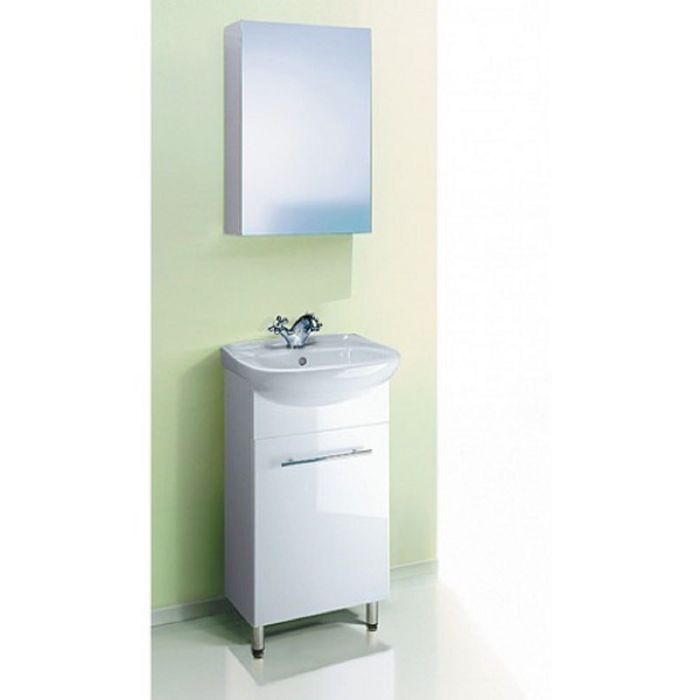 Комплект мебели Aqwella Master box-m 40 на ножках, тумба с раковиной Элегант 44 и зеркало-шкаф