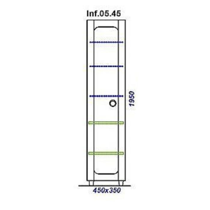 Пенал напольный Aqwella INFINITY, белый Inf.05.45