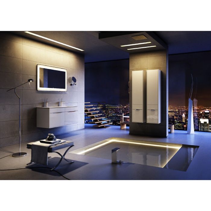 Пенал подвесной Aqwella MALAGA белый, левый Mal.05.03/R