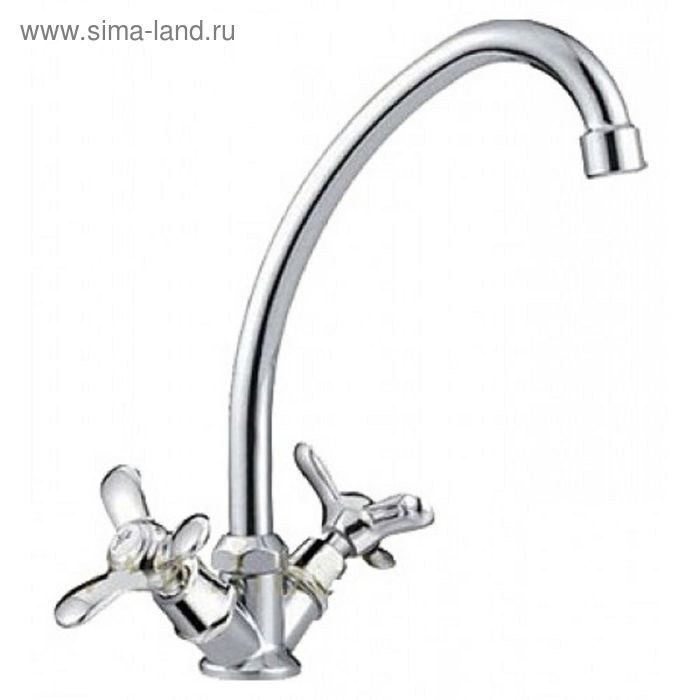 

Смеситель для кухни Cron CN4012, двухвентильный, хром