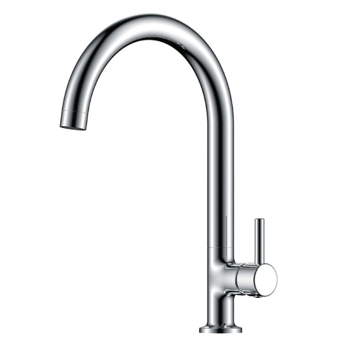 Смеситель для кухни Rossinka X25-23U, одноручный, с высоким поворотным изливом, хром