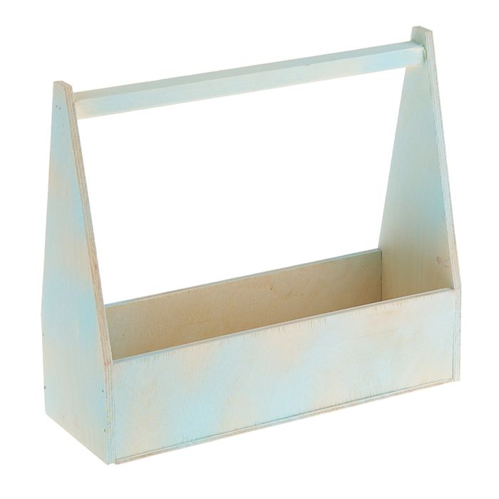 Кашпо флористическое, голубое, под старину, голубое, 12х27х30,5см