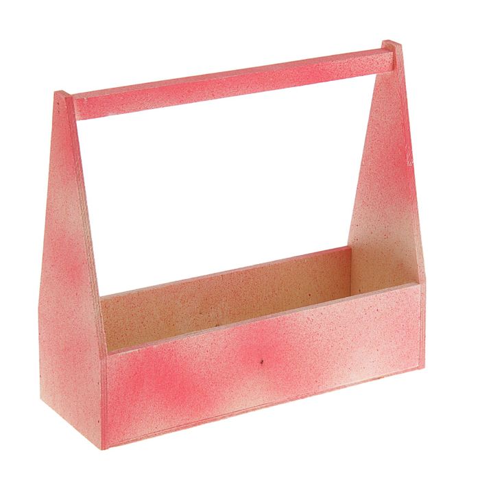 Кашпо флористическое, розовое, под старину, 12х27 х30,5см