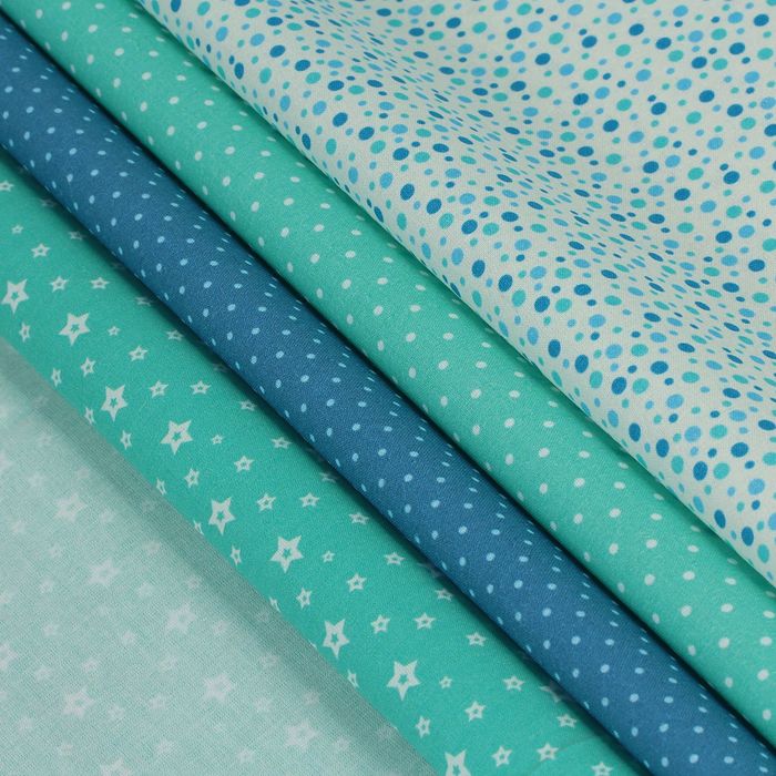 Набор тканей для пэчворка "Морской бриз", 48х50см, 120г/кв.м, 7шт