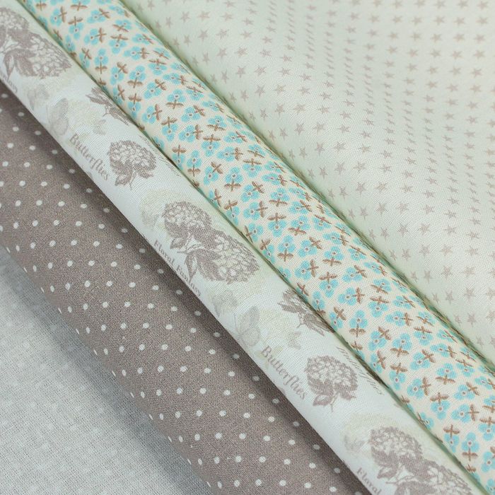 Набор тканей для пэчворка "Винтаж", 48х50см, 120г/кв.м, 7шт