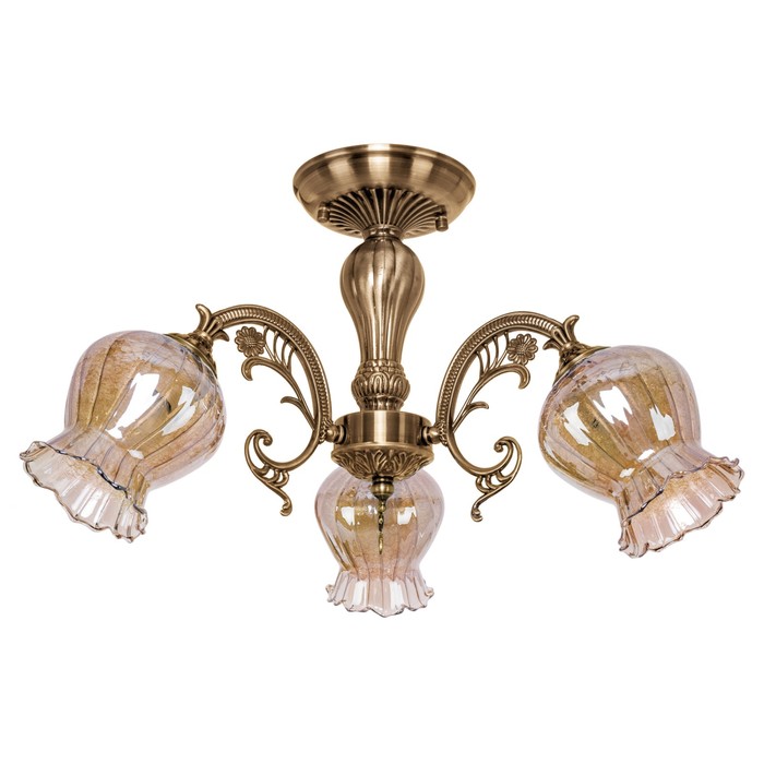 Люстра "Фабиан"  3 лампы 60Вт Е27 античная бронза 53х53х33