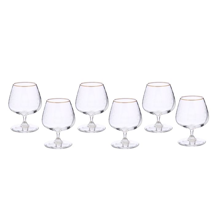 Набор бокалов для бренди 410 мл "Шарм. Золото", 6 шт