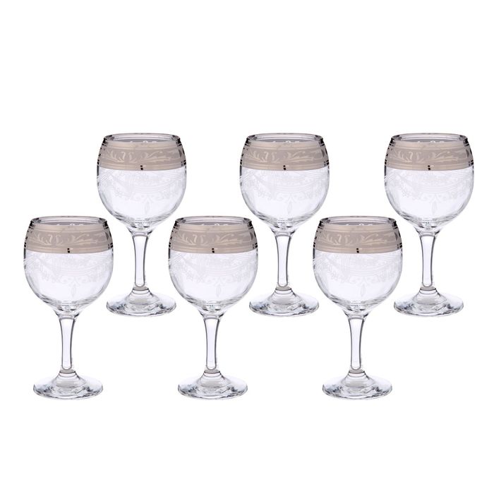 Набор фужеров для вина 260 мл "Русский узор", 6 шт