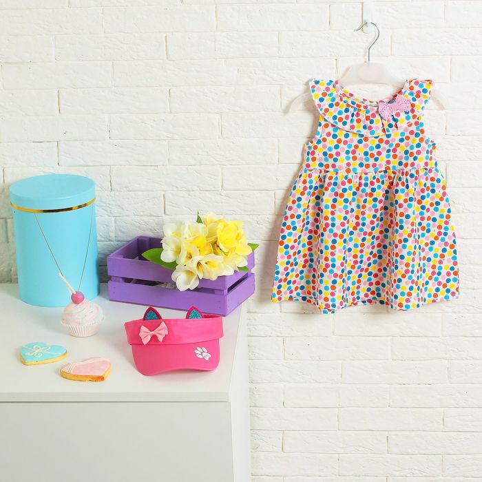 Козырёк детский "Кошечка" с ушками, р-р 50-54