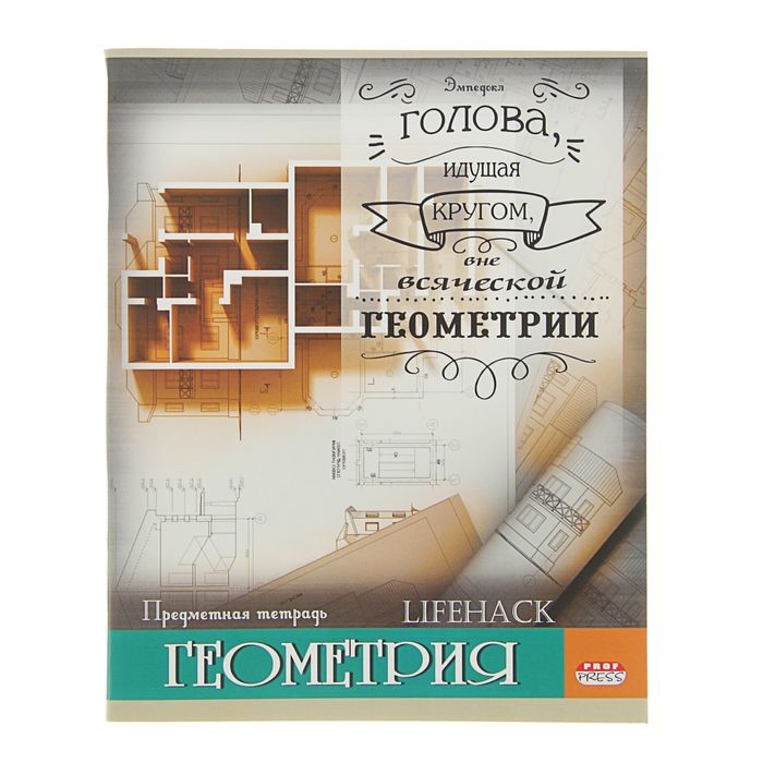 Тетрадь предметная "Лайфхак. Геометрия", 48 листов, клетка