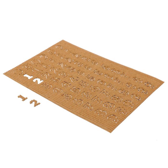 Чипборд из гофрокартона «Цифры», 11 х 16 см