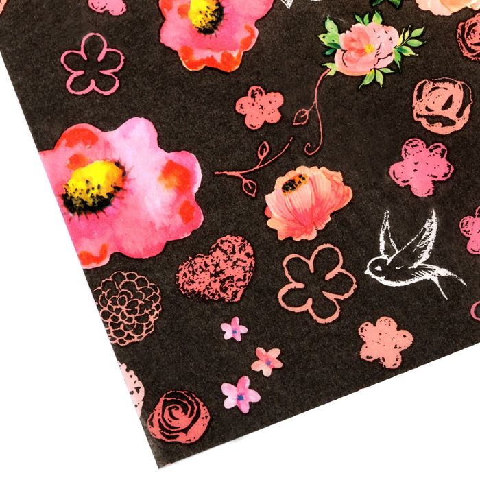 Бумага упаковочная тишью,"Для тебя счастье", 50х70 см