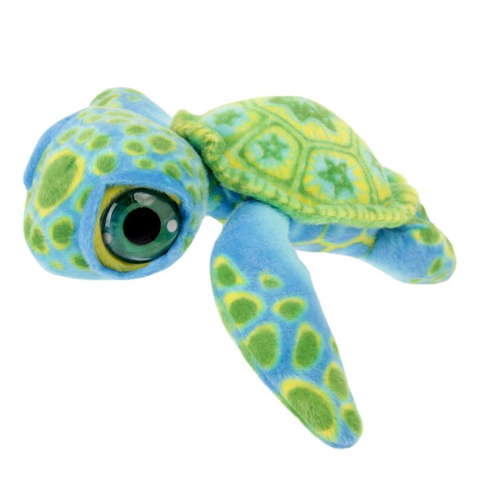 Мягкая игрушка "Черепаха большеглазая", цвет голубой