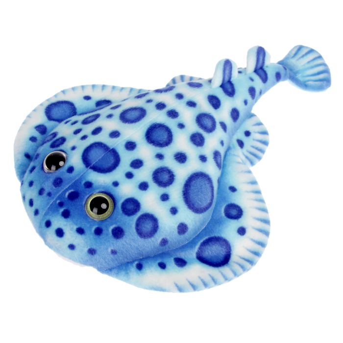 Мягкая игрушка "Скат электрический", цвет голубой