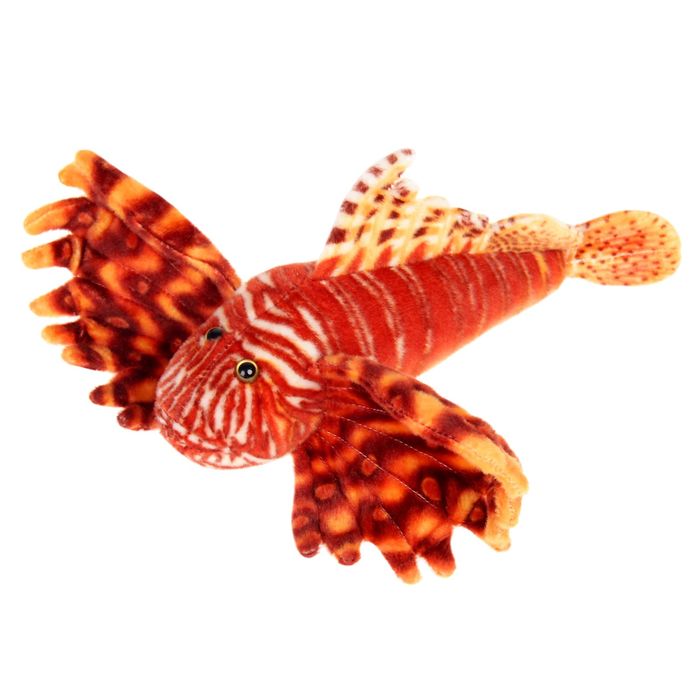 Мягкая игрушка "Крылатка-зебра", цвет оранжевый