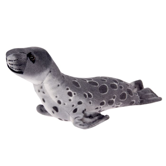 Мягкая игрушка "Тюлень Кроха", цвет серый
