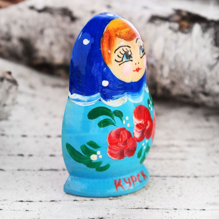 Магнит-половинка матрешка "Курск", 6*4 см