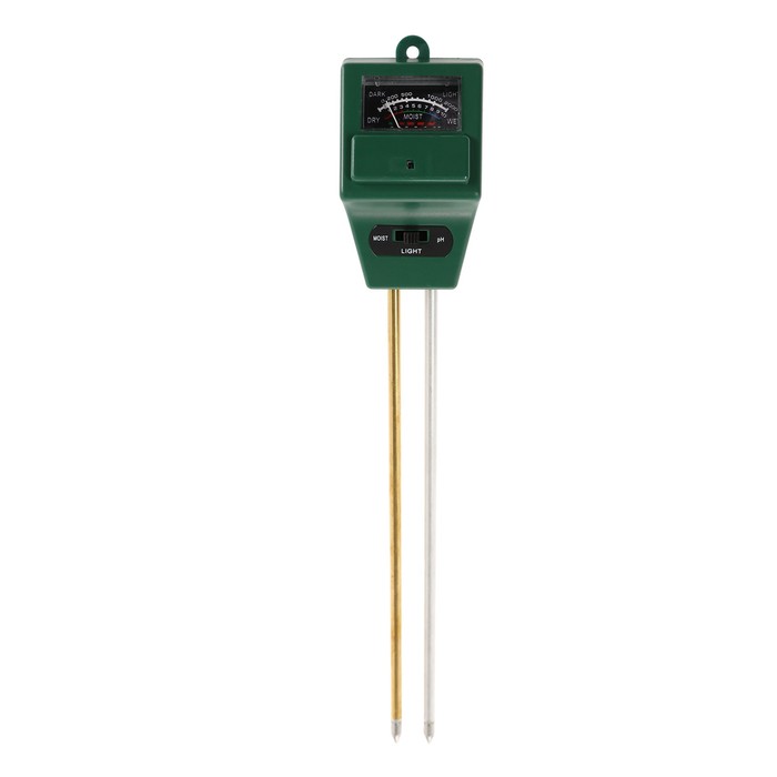 фото Прибор для измерения luazon, влажность/ph/кислотность почвы, зеленый luazon home