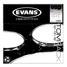 Пластик Evans ETP-ONX2-S Onyx Coated Standard набора для том барабана (12, 13