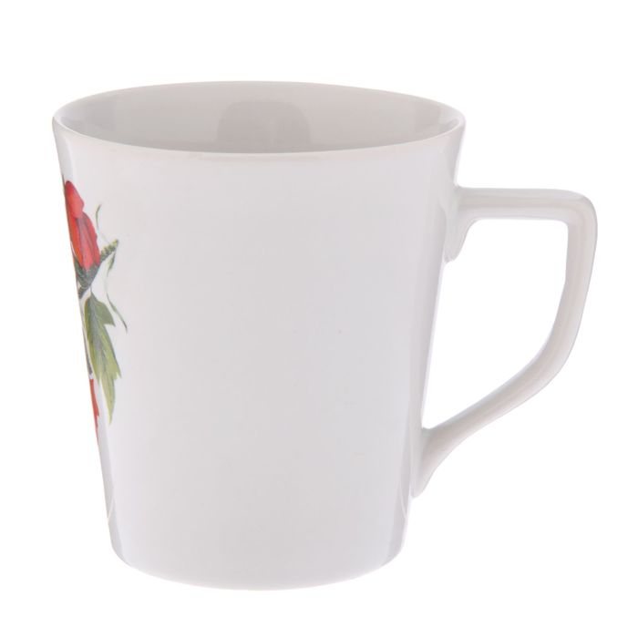 Кружка 350 мл "Конус", мак, деколь