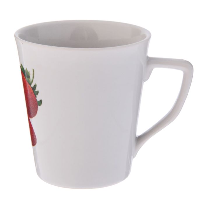 Кружка 350 мл "Конус", клубника, деколь