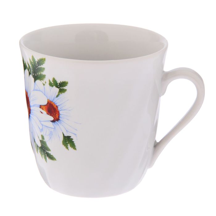 Кружка 250 мл "Волна", ромашка, деколь