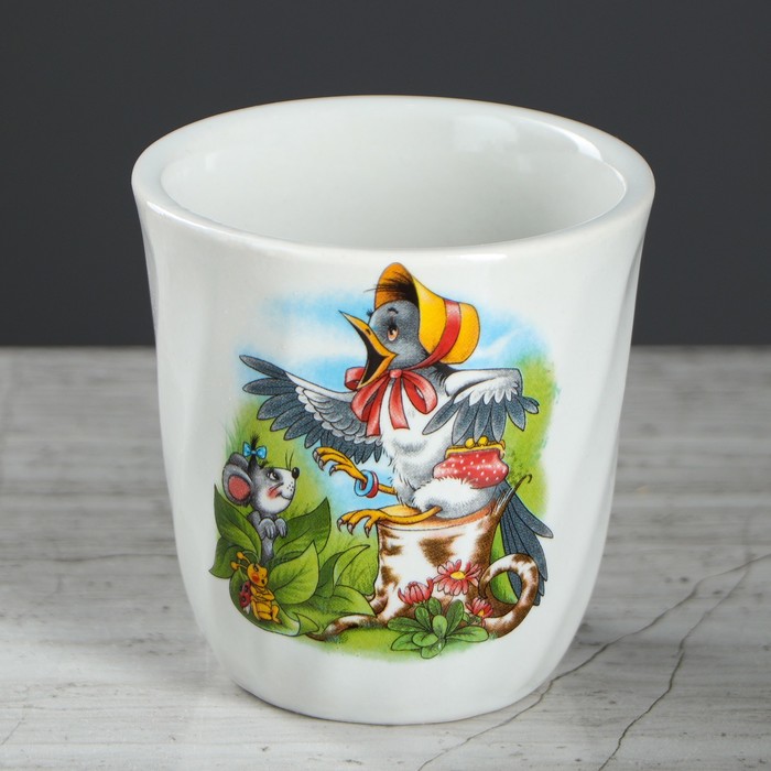 Кружка 250 мл "Волна", алфавит, деколь, микс