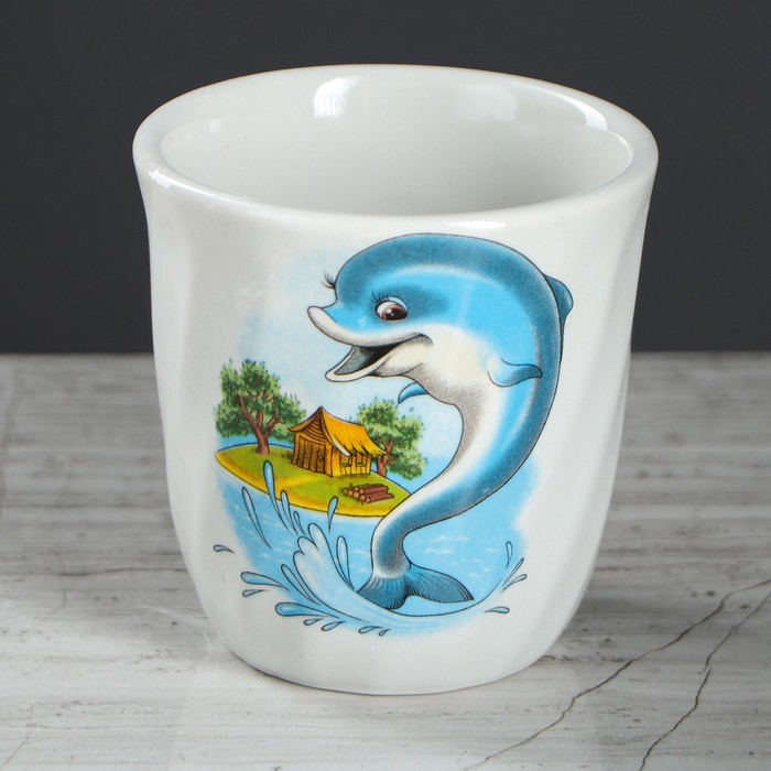 Кружка 250 мл "Волна", алфавит, деколь, микс