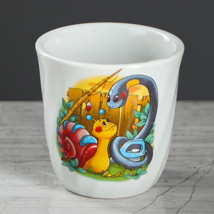 Кружка 250 мл "Волна", алфавит, деколь, микс