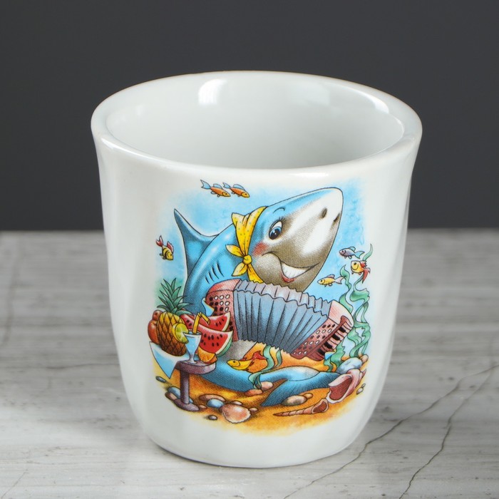 Кружка 250 мл "Волна", алфавит, деколь, микс