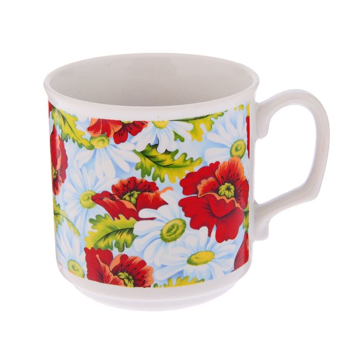 Кружка 320 мл "Гвоздика", фестиваль цветов, круговая деколь