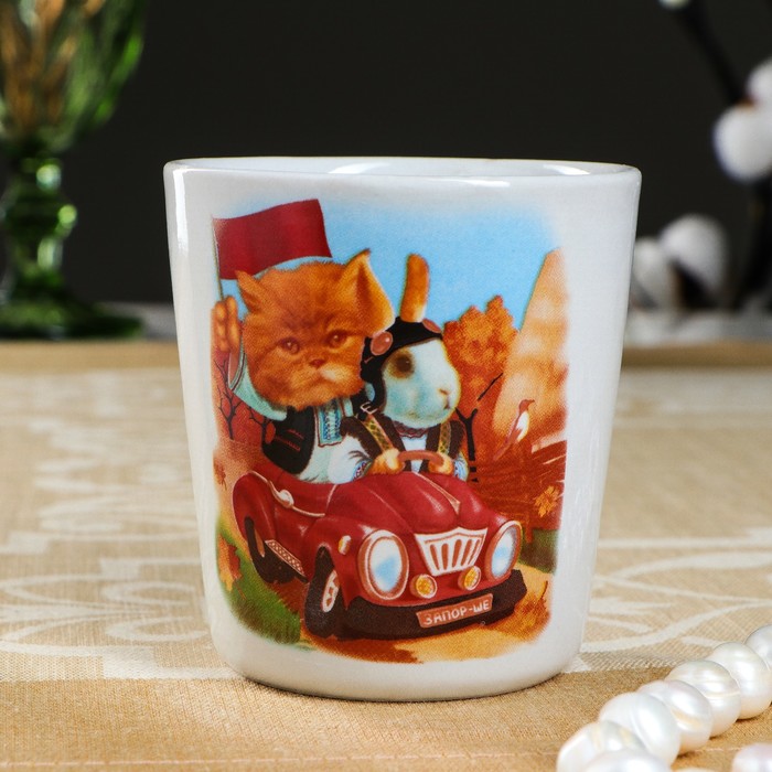 Кружка 210 мл, коты, деколь, микс