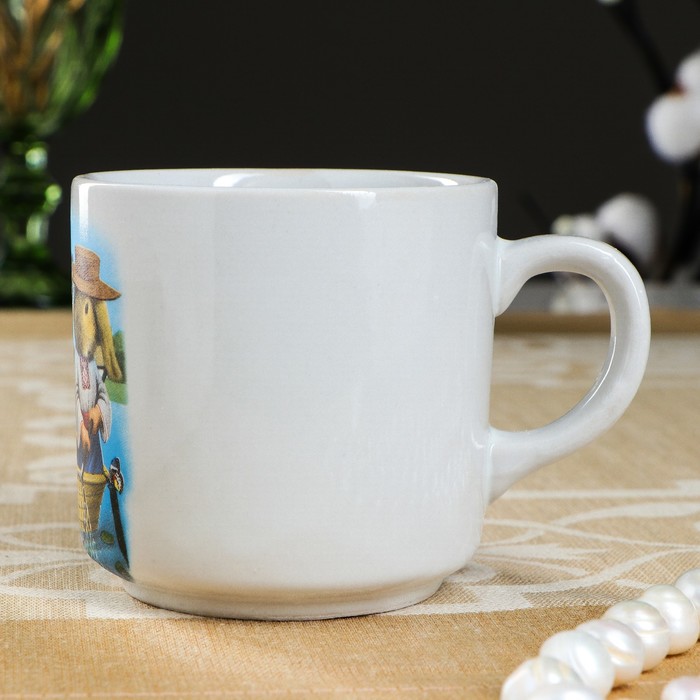 Кружка 220 мл "Цилиндр", коты, деколь, микс