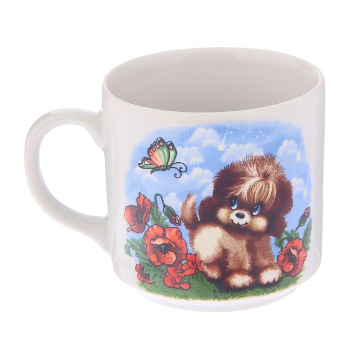 Кружка 220 мл "Цилиндр", детская деколь, микс