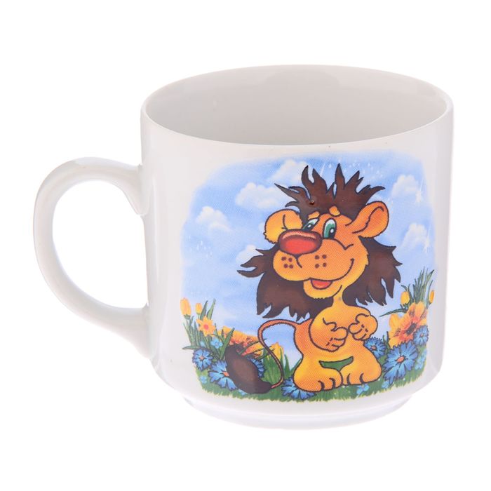 Кружка 220 мл "Цилиндр", детская деколь, микс