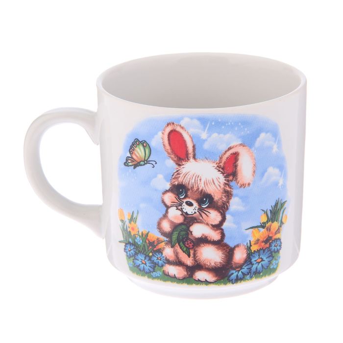 Кружка 220 мл "Цилиндр", детская деколь, микс