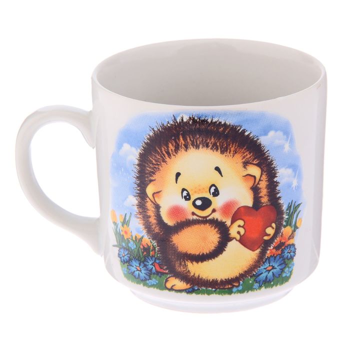 Кружка 220 мл "Цилиндр", детская деколь, микс