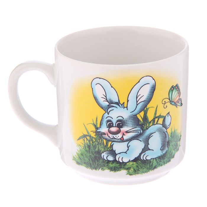 Кружка 220 мл "Цилиндр", детская деколь, микс