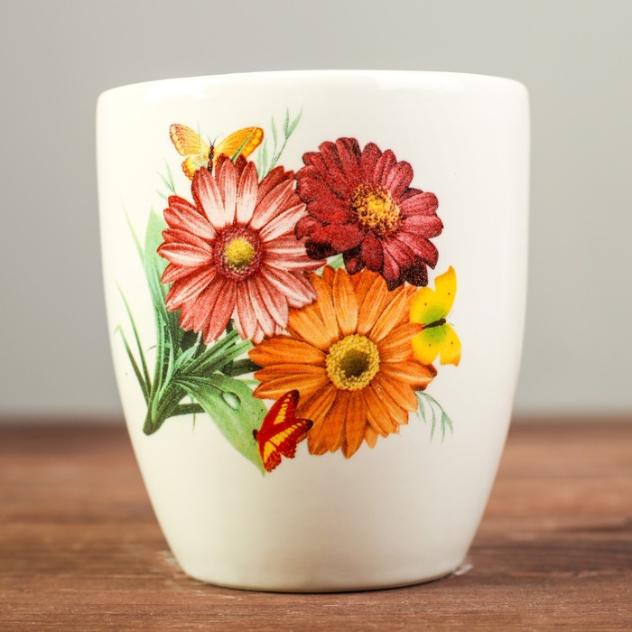 Кружка "Полесье цветы", деколь, 400 мл