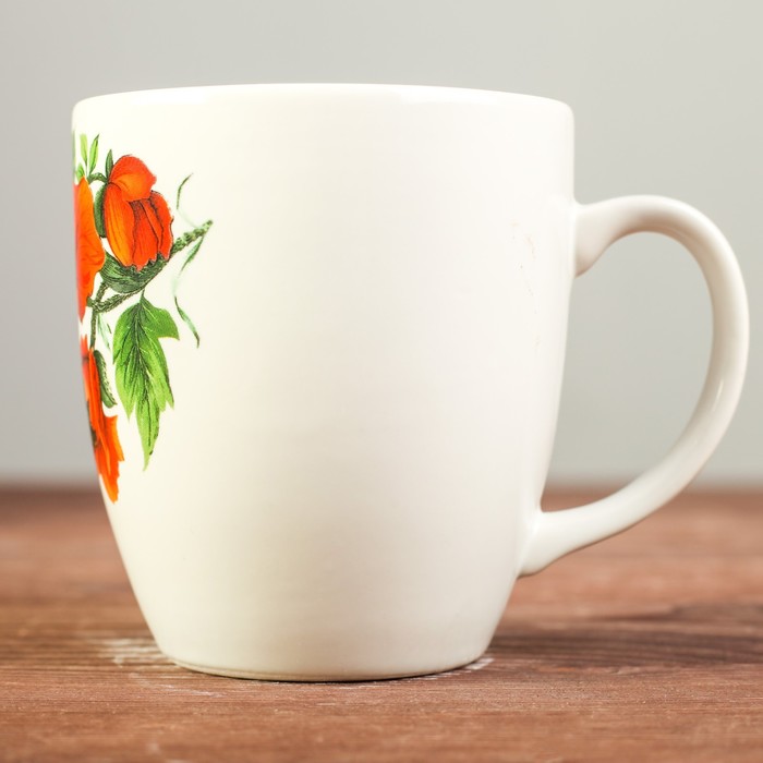 Кружка 400 мл "Полесье", мак, деколь