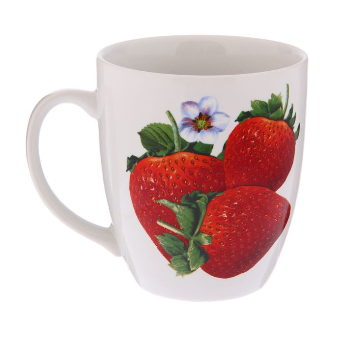 Кружка 400 мл "Полесье", клубника, деколь