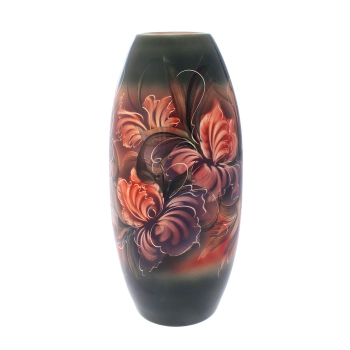 Ваза напольная "Евро" зеленая, ирис