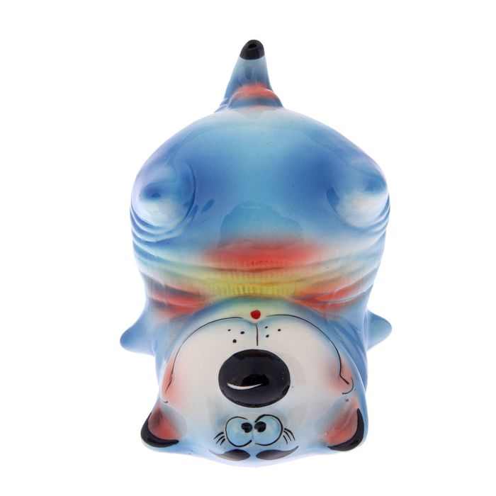 Копилка "Васька" глазурь, синяя