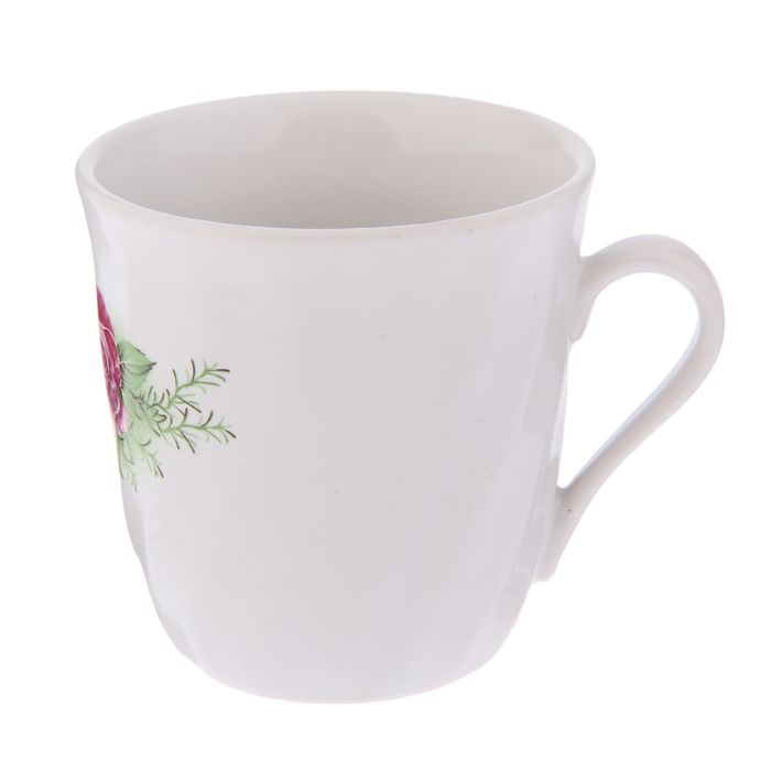 Кружка 250 мл "Волна", розовая роза, деколь