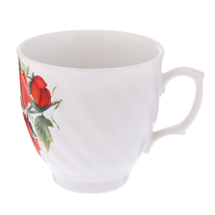 Кружка 320 мл "Озалия", мак, деколь